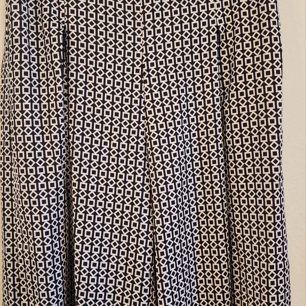 HYFVE Elastic Wide Leg Ribbed High Waist Pull On Pants JUNIORS Size L GEOMETRIC. - Picture 6 of 15